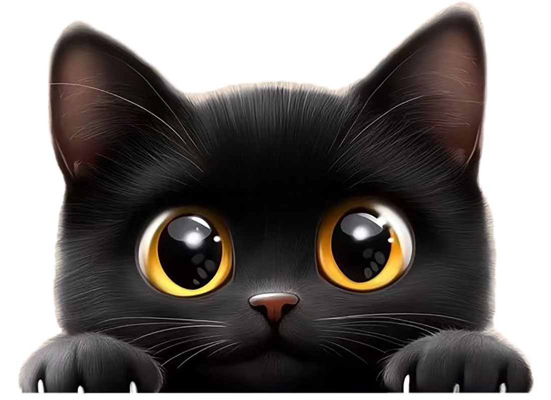 UWNVO Cute Black Cat Vinyl Car Sticker Animal Graphic Decal A029