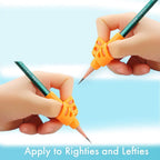 JuneLsy Pencil Grips Pencils Grips for Kids Handwriting Posture Correction Training Writing AIDS for Kids Toddler (Pack of 18)