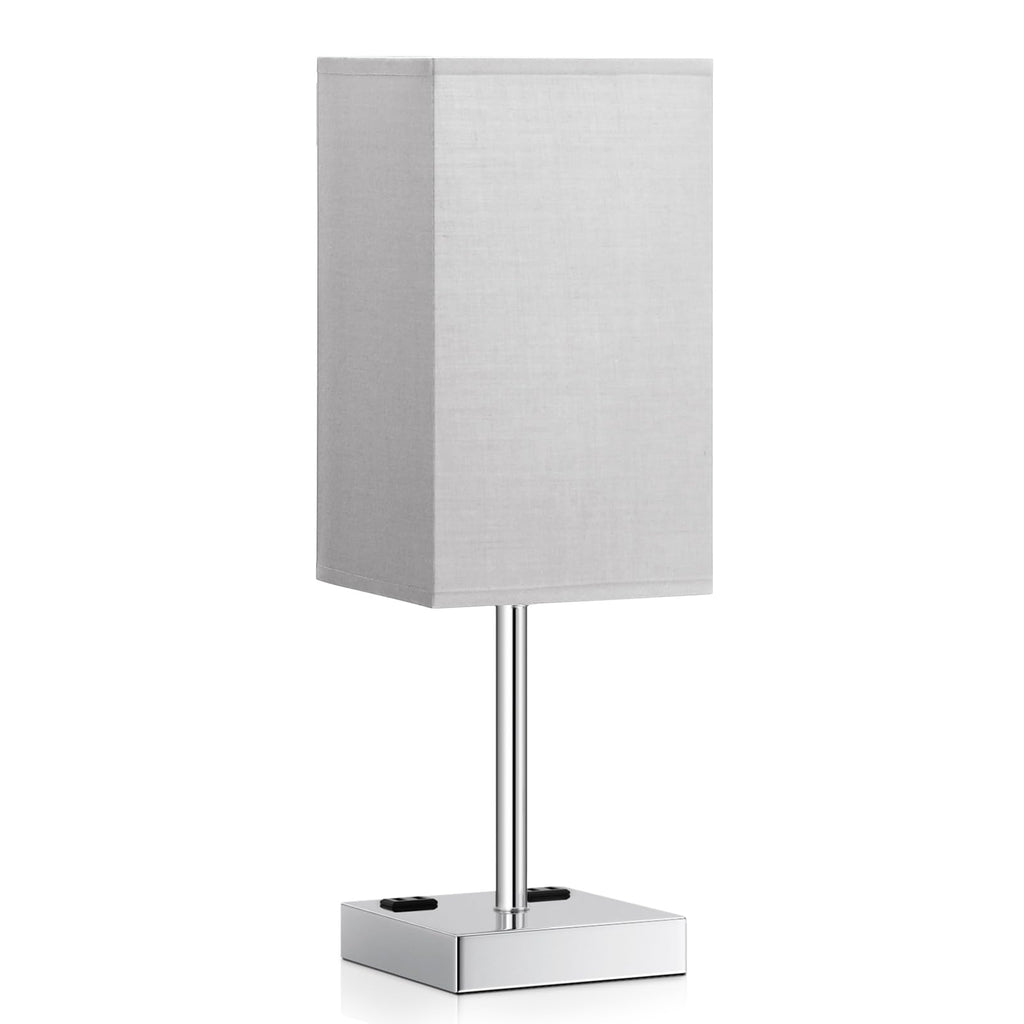 aooshine Bedside Table Lamp Touch Control - Gray & Silver Base / 17.4in view 6
