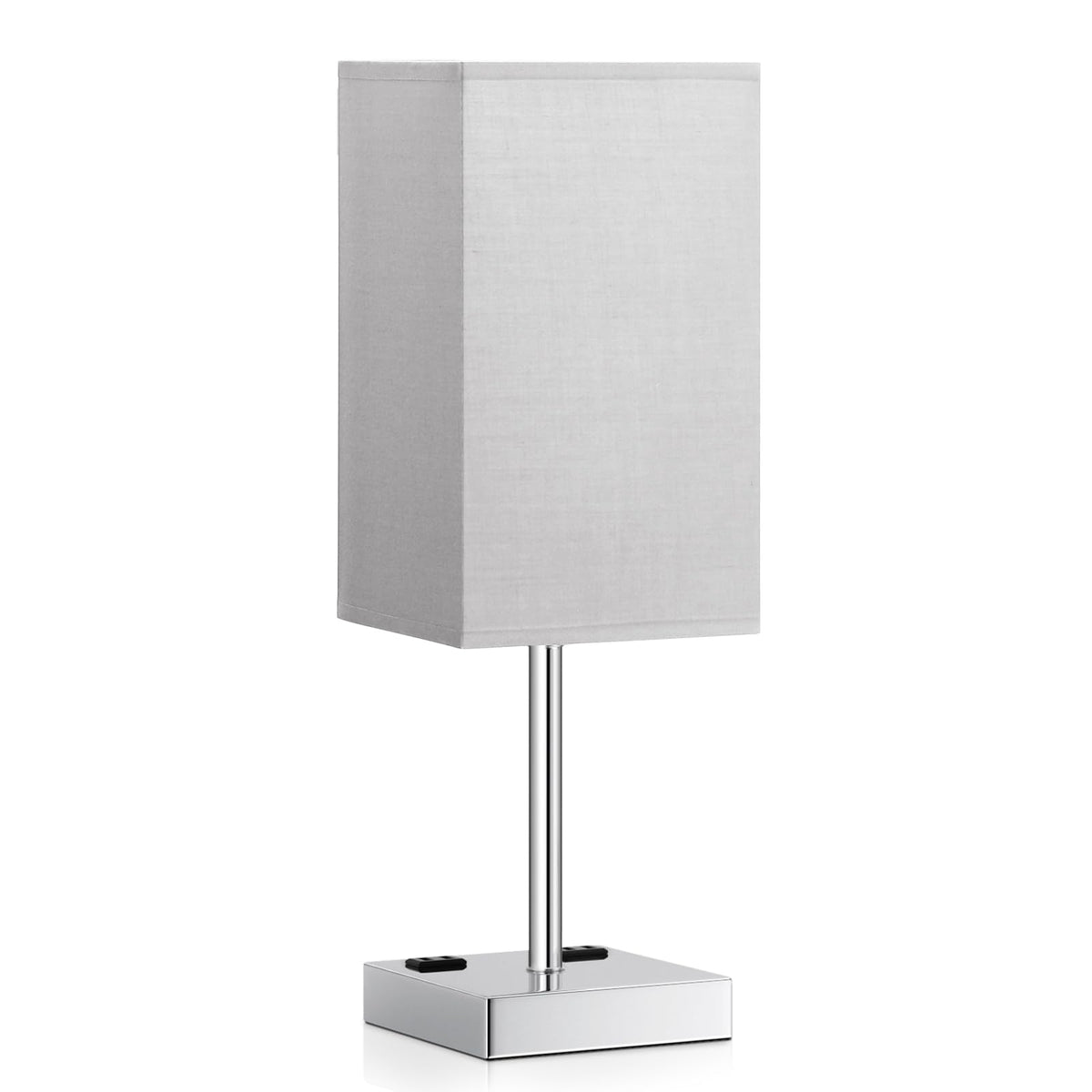aooshine Bedside Table Lamp Touch Control - Gray & Silver Base / 17.4in view 6