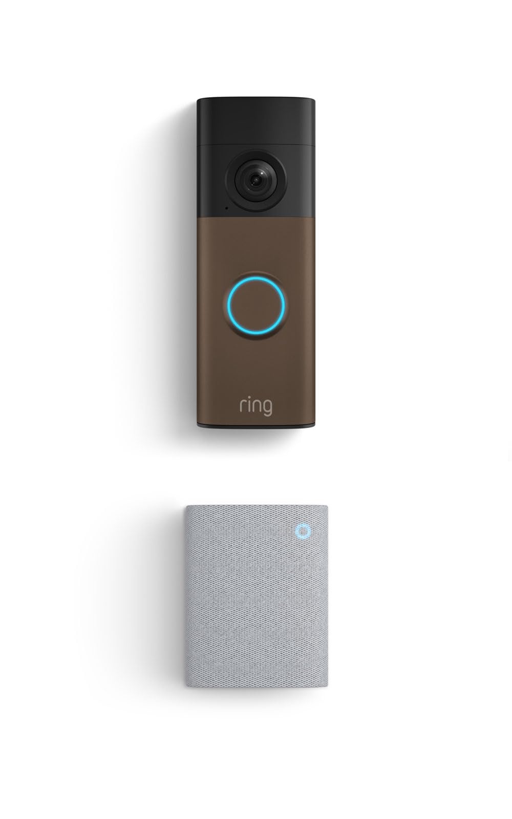 Ring Battery Doorbell (newest model), Matte Mocha with Chime (newest model), – White