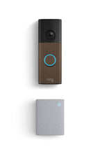 Ring Battery Doorbell (newest model), Matte Mocha with Chime (newest model), – White