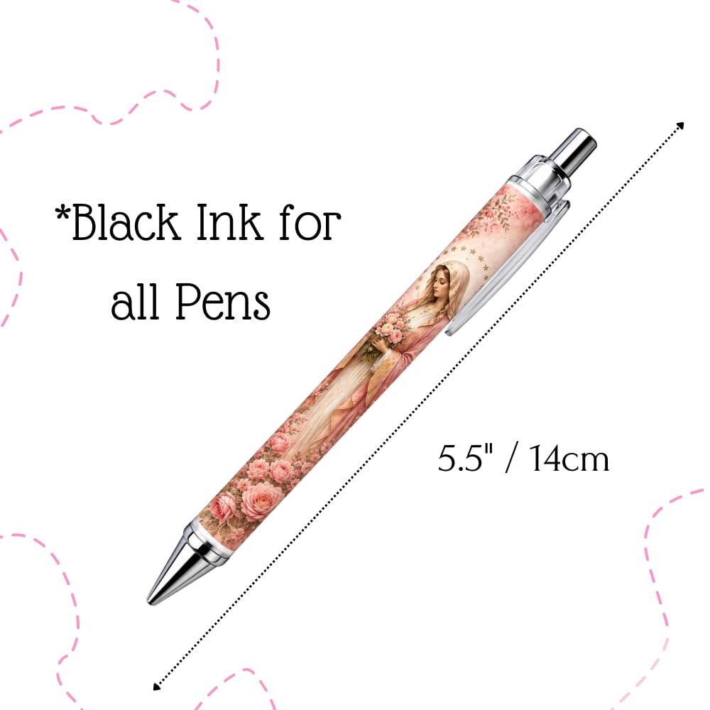 YJ PREMIUMS 6PC Ballpoint Pens - Virgin Mary view 3