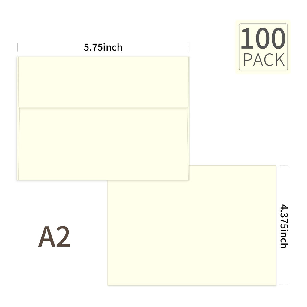 Ouzoustate A2 Invitation Envelopes 4.375x5.75 - cream view 1