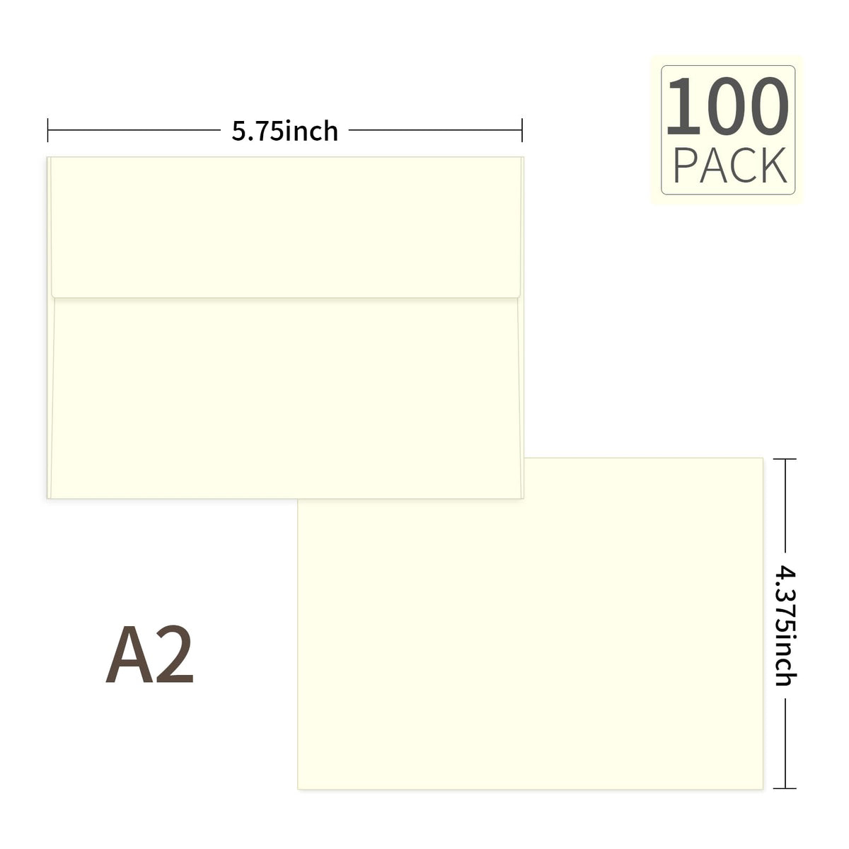 Ouzoustate A2 Invitation Envelopes 4.375x5.75 - cream view 1