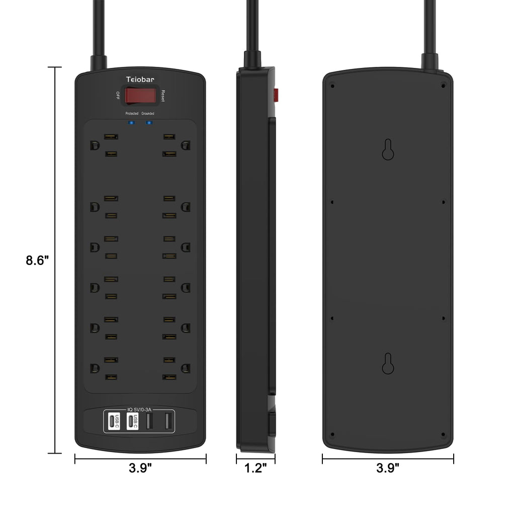 Teiobar Extension Cord Power Strip - view 7