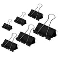 DSTELIN Binder Clips Paper Clamps Assorted Sizes 100 Count (Black), X Large, Large