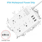 Power Strip, 4 Flat Plug
