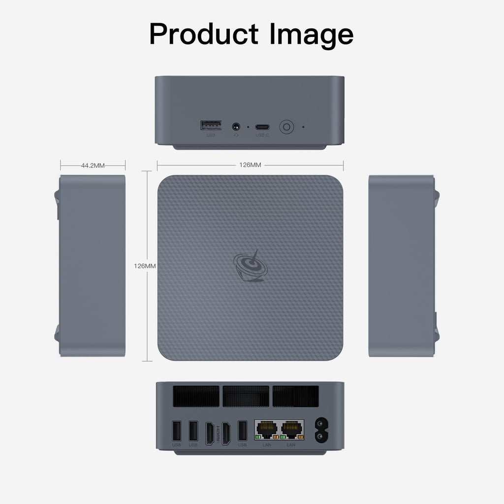 Beelink EQR5 Mini PC, AMD Ryzen 3 7330U 16G DDR4 480G NVMe M.2 SSD W11 PRO (additional view 13)