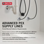 DELTA Kitchen Faucet with Pull Down Sprayer and Soap Disperser, Modern Two Hole Kitchen Sink Faucet, Single Handle