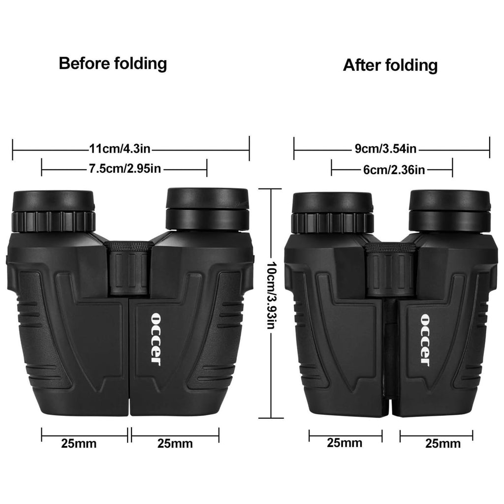 Occer 12x25 Compact Binoculars for Adults and Kids (BINO-0827)