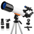 NEYLANG Telescope, 70mm Aperture Portable Refractor Telescope for Astronomy Beginners - White / 70x500MM