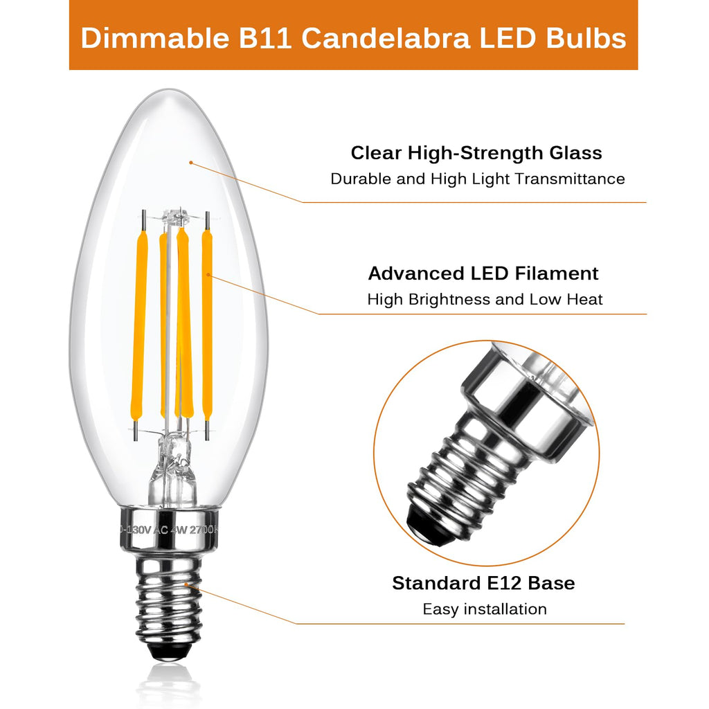 Brtstiun C35 LED Light Bulbs - view 4