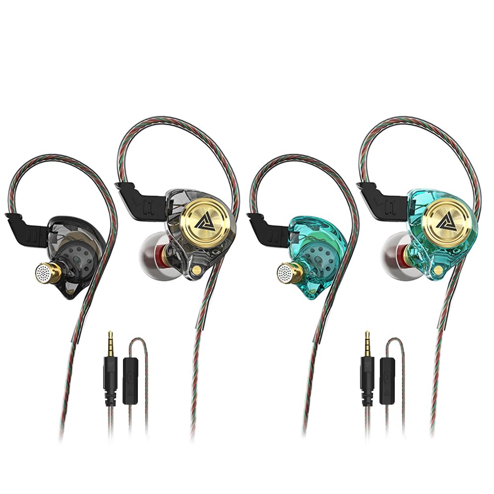 Yeabomy Wired Gaming Earbuds 2 Pack, Ak3file in Ear Monitors, Deep Bass Sound Wired