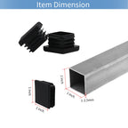 WZB 1 1x1 Square Tube End Cap Plastic Plugs 12 Pack, 1x1 1 Inch Square Tubing Plug 1x1 (additional view 1)
