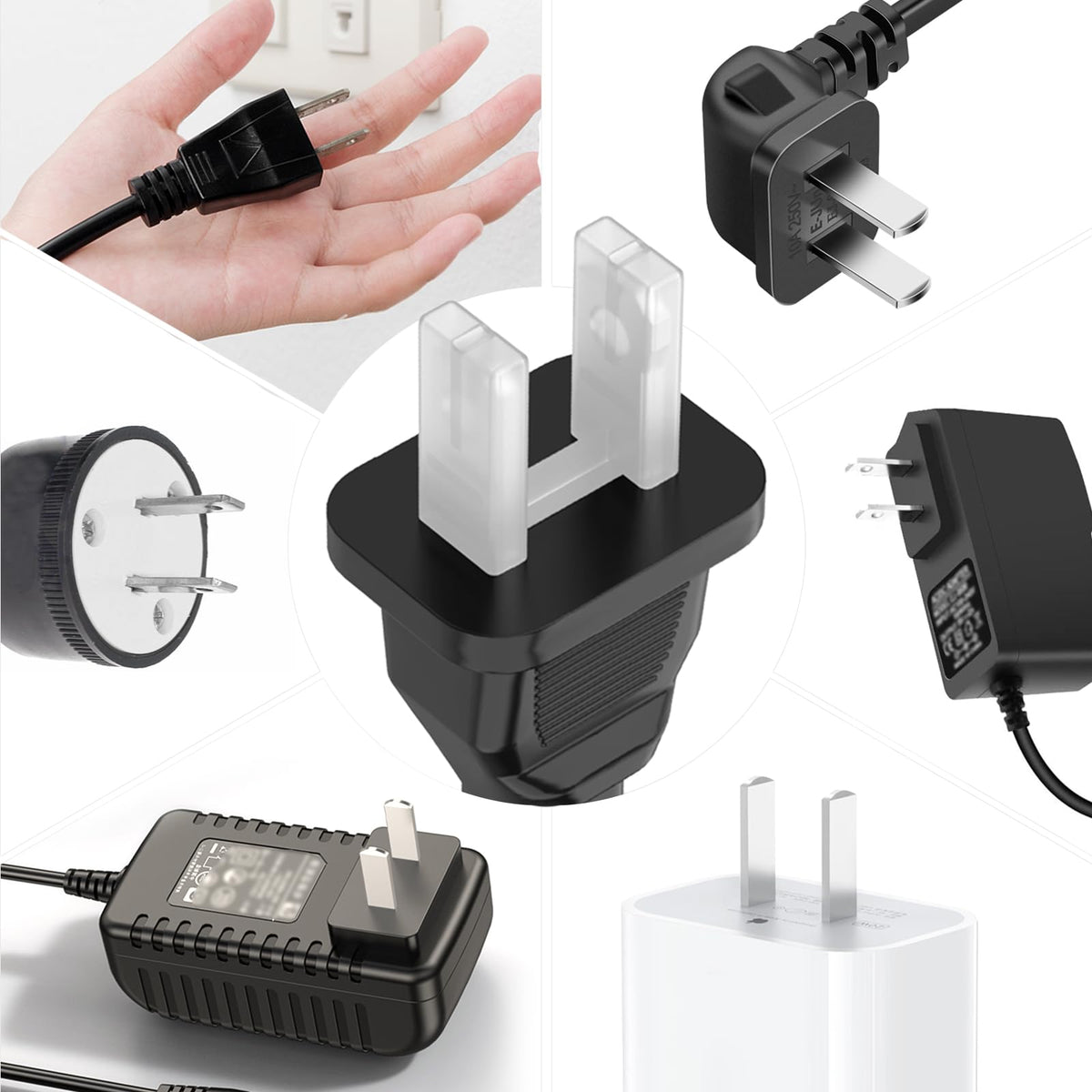 10Pcs Phone Charger Plug Cover 2 Pin Power Plug Power Inlet Cover,Outlet Baby Proof Cover (additional view 1)