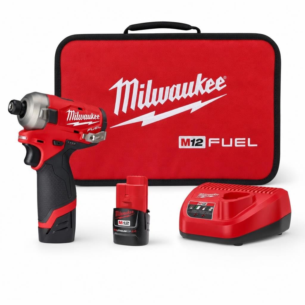 Milwaukee M12 Fuel Surge 1/4 in. Hex Hydraulic Driver 2 Battery Kit