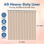 No Smell Shower Curtain Liner 72x72