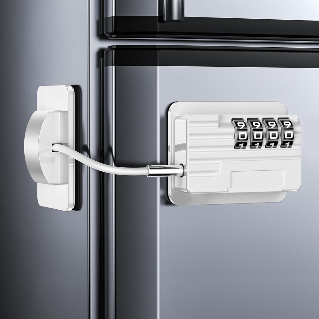 Fridge Locks with Code for Refrigerator - B-White-1PACK