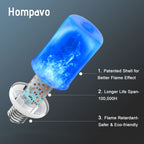 Hompavo 【Upgraded Flame Light Bulbs for Home Decor with Upside Down Effect (HPFLAB-US-FT) (Pack of 2)
