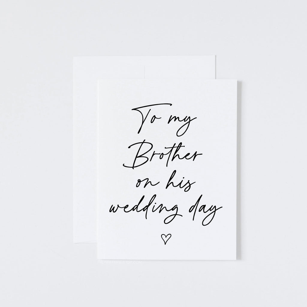 palmpaperie wedding day card. To - To my Brother view 6