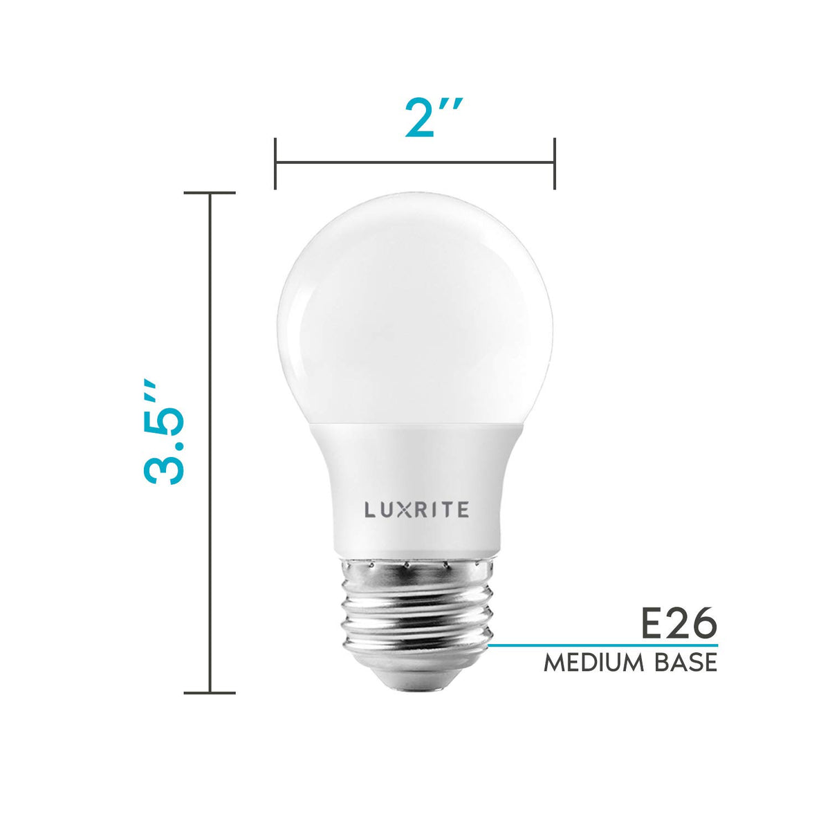LUXRITE A15 LED Bulb 40W Equivalent, 600LM, 7W, 2700K Warm White