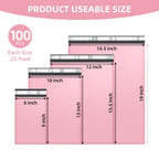 Famagic Poly Mailers Variety Pack - Pink / 6x9" & 10x13" & 12x15.5" & 14.5x19" view 1