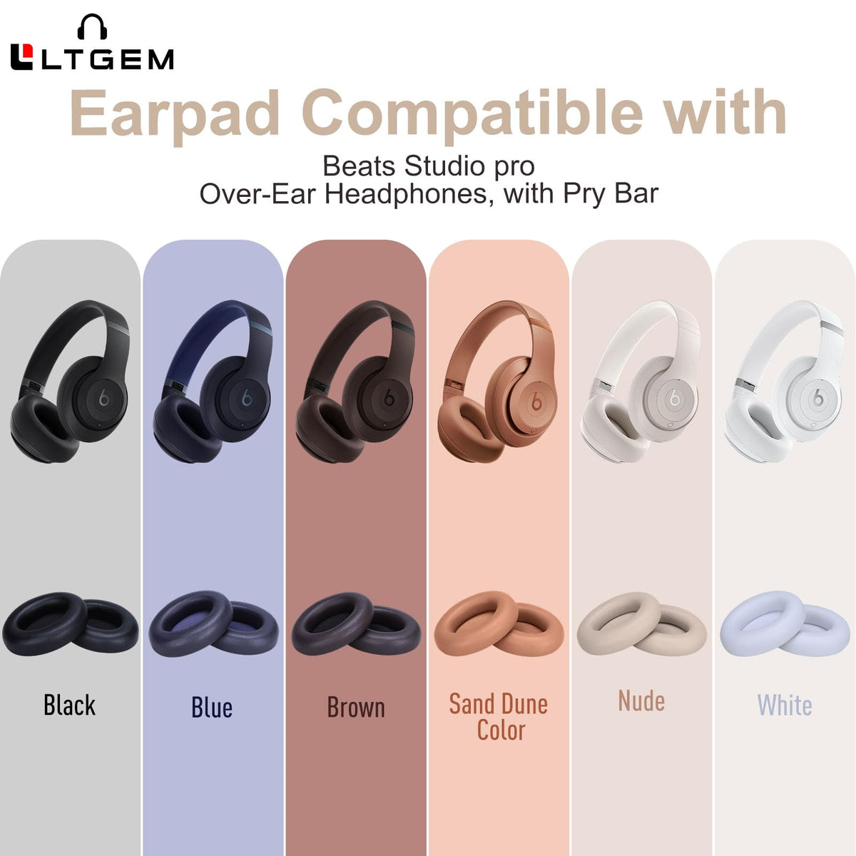L LTGEM Replacement Ear Pads for Beats Studio Pro Headphone - view 4