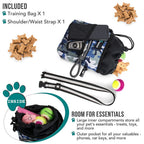 PetAmi Hands Free Dog Treat Pouch for Training and Walking - Camo Blue view 1