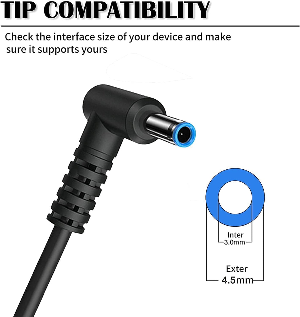 Blue Tip 65W Replacement for HP Laptop Charger Compatible with HP Pavilion x360 14 15 (additional view 1)