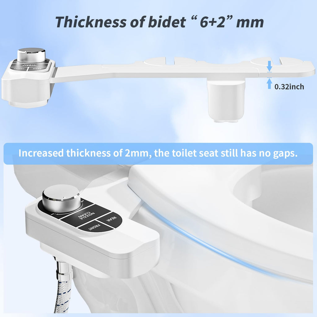 SAMODRA Non-Electric Bidet - Classic Black/Silver view 3
