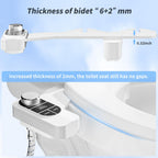 SAMODRA Non-Electric Bidet - Classic Black/Silver view 3