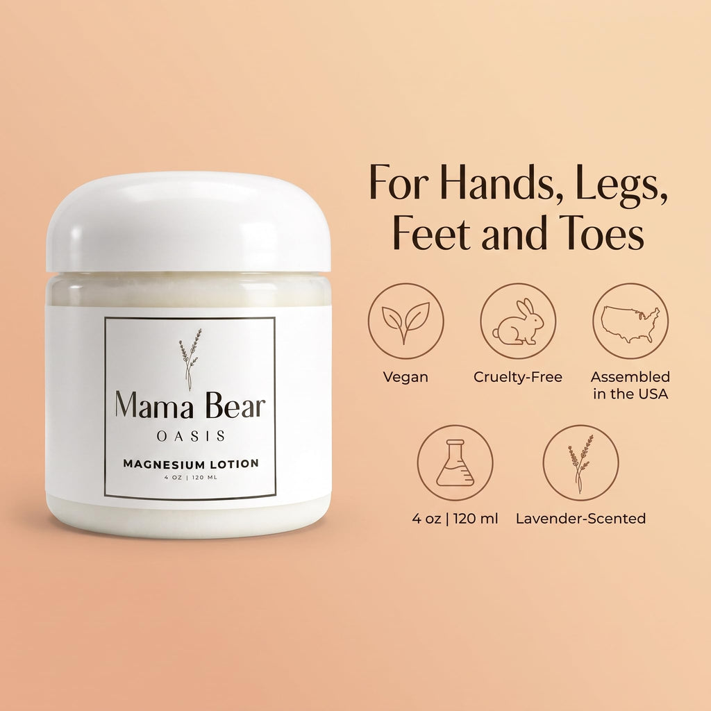 Mama Bear Oasis Magnesium Cream - Magnesium Lotion for Feet (Pack of 1) (additional view 1)