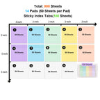 800 Sheets Transparent Sticky Notes