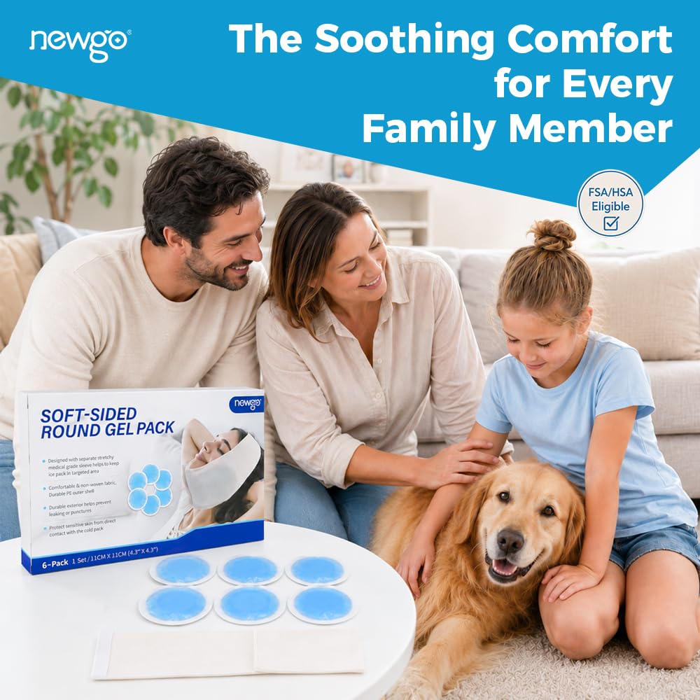 NEWGO Small Ice Packs for Injuries - Blue - 6 Pack view 6