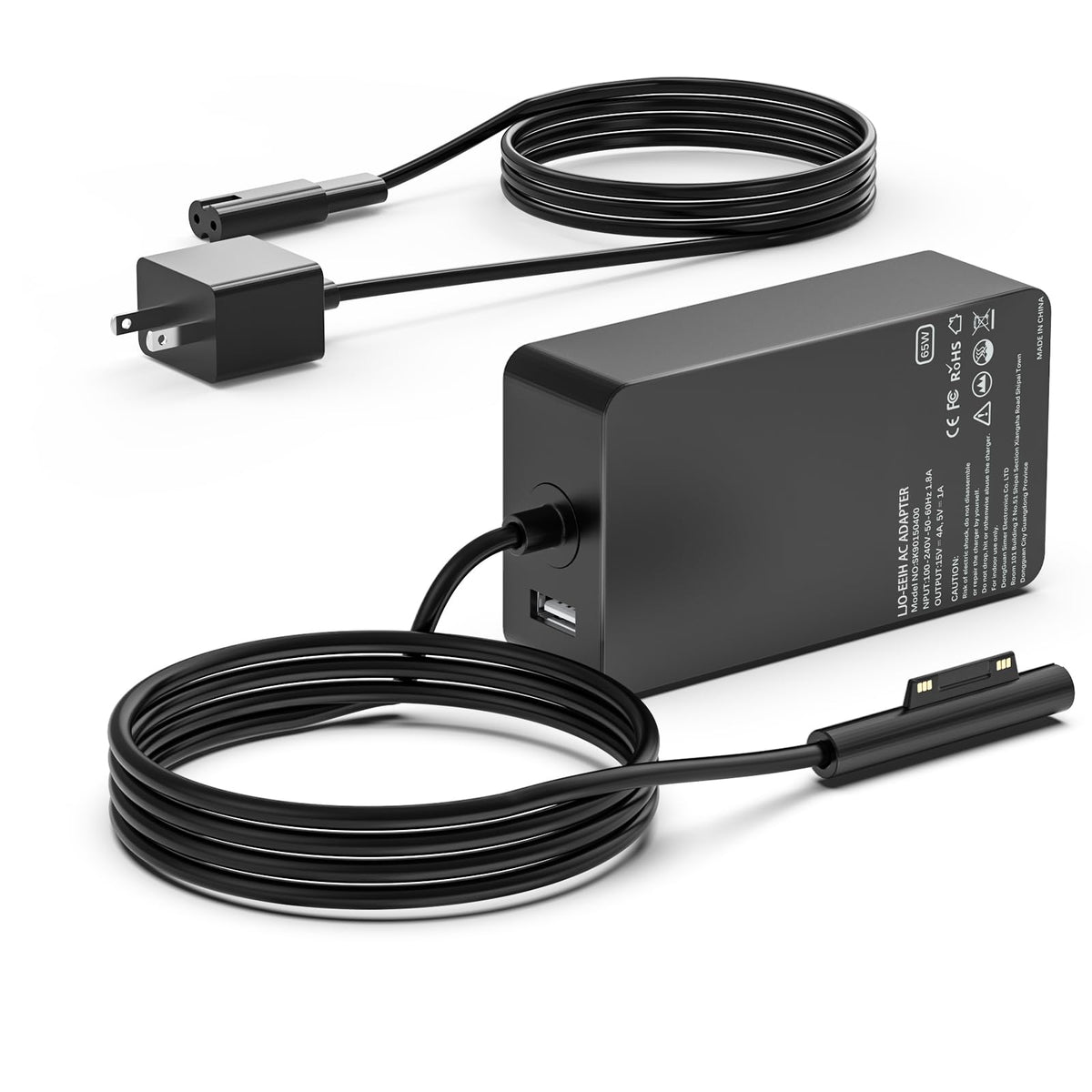 Surface Pro Charger 65W, Surface Charger Compatible with Microsoft Surface Pro 11, 10, 9