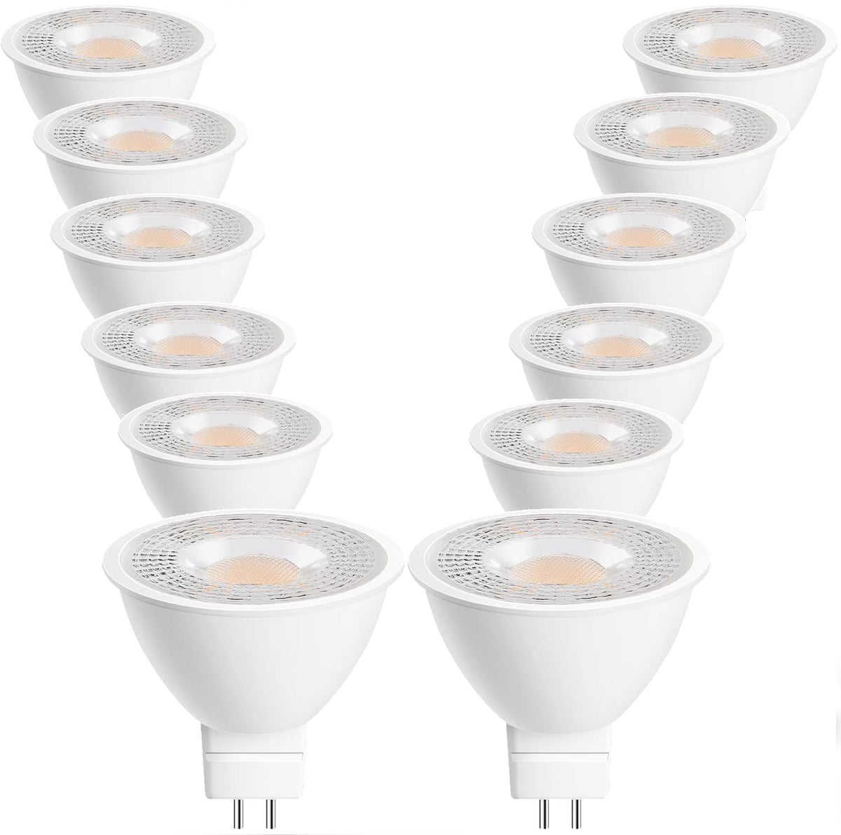 12 Pack MR16 LED Bulb(50W Halogen Equivalent),2700K Warm White 450LM 5W