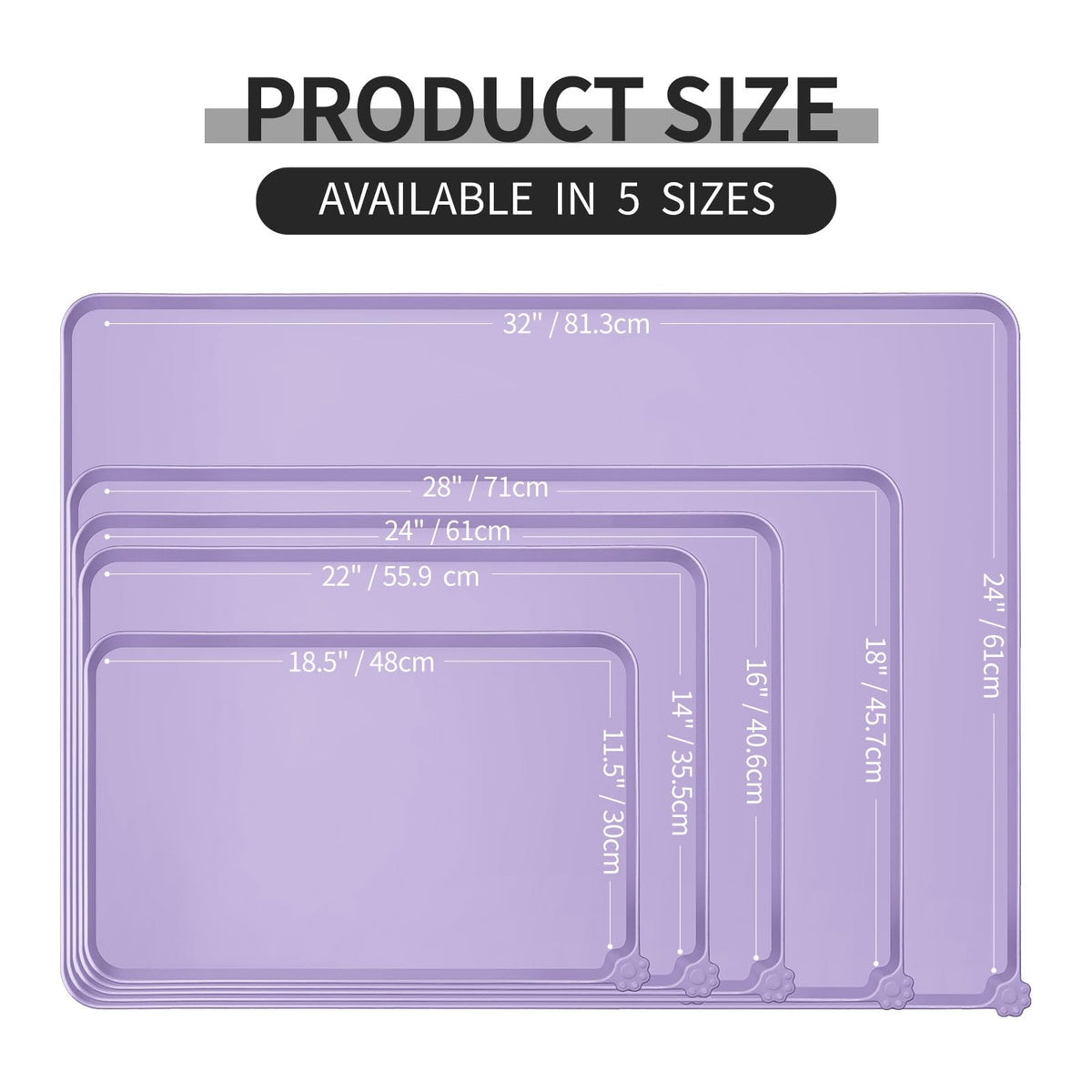 Reopet Silicone Pet Feeding Mat - Waterproof & Non-Slip Dog Cat Placemat