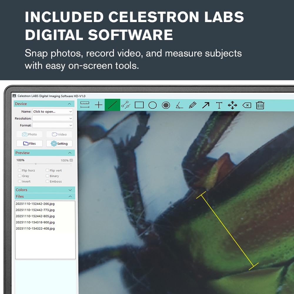 Celestron Labs Digital 2MP Handheld Microscope for Live PC ViewingLearning (additional view 8)