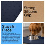 GORILLA GRIP Dog Food Mat, 100% Waterproof Silicone