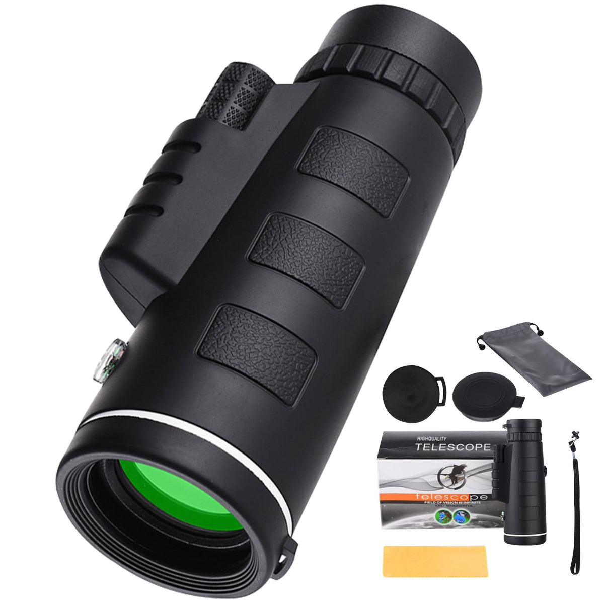 Lizbin 40x60 Monocular Telescope, Small Monoculars for Adults High Powered, Night Vision