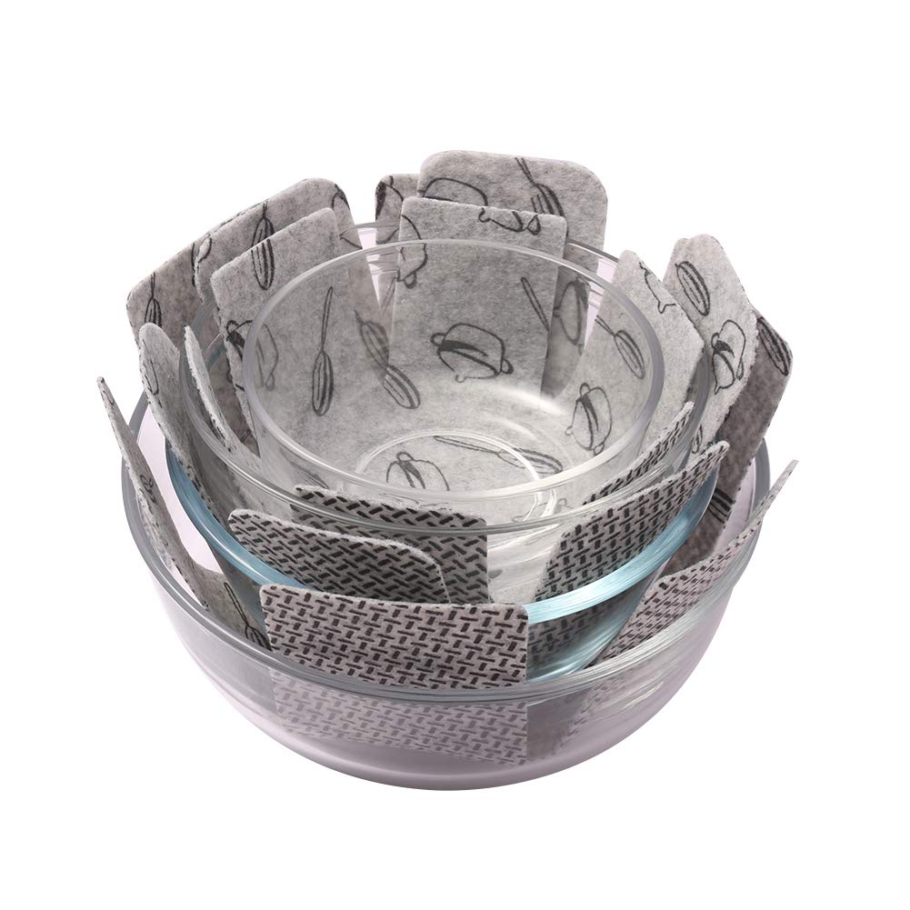 BOYAN Pot and Pan Protectors for Stacking, 12pcs & 3 Sizes, Separator Pads (Pack of 12)