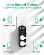 Outlet Extender with Rotating Plug - Black view 2