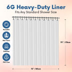 No Smell Shower Curtain Liner 72x72