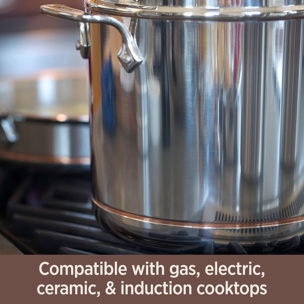 All-Clad Copper Core 5-Ply Stainless Steel Sauté Pan with Steel Lid 6 Quart Induction (additional view 3)