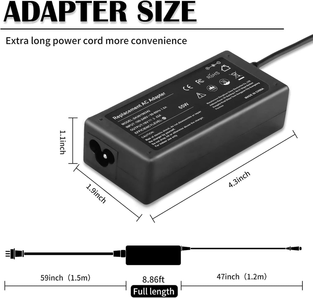 Blue Tip 65W Replacement for HP Laptop Charger Compatible with HP Pavilion x360 14 15 (additional view 2)