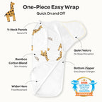 Momcozy Swaddles for Newborns, Quiet Fastener Swaddle for Infant 0-3 Months (Pack of 2)