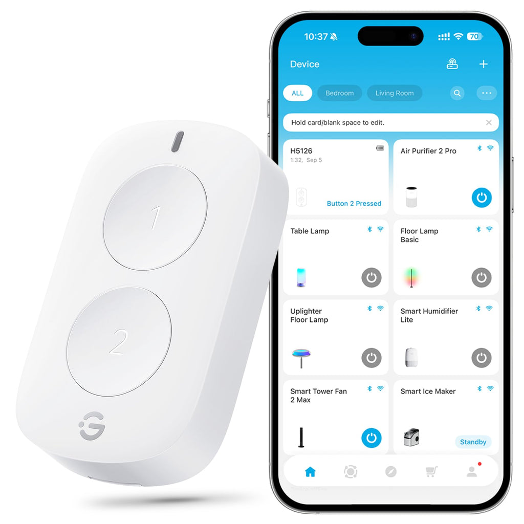 GoveeLife Smart Mini Double Button Switch - Oval