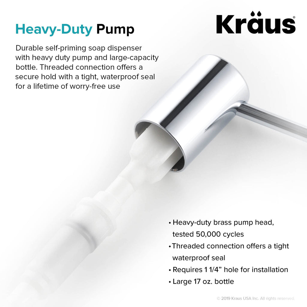 KRAUS Kitchen Soap Dispenser KSD-43 - Chrome view 2