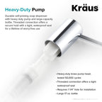 KRAUS Kitchen Soap Dispenser KSD-43 - Chrome view 2